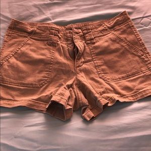 Olive colored shorts